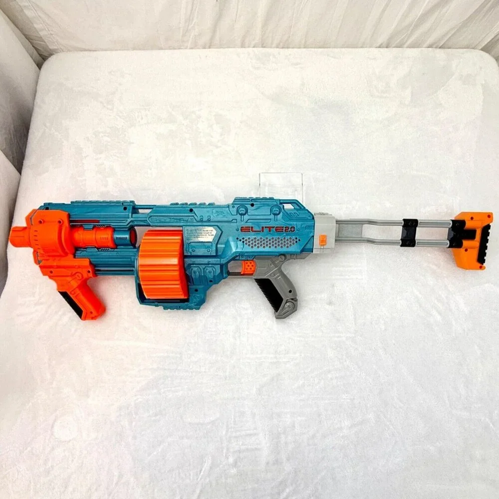 Nerf Elite 2.0 Shockwave RD-15 Dart Blaster w/Flip Out Stock Extension Works